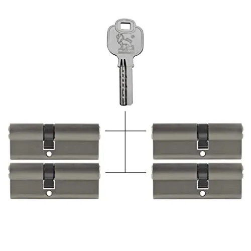 4x Profilzylinder 70 mm 30/40 gleichschließend inkl. 20 Schlüssel