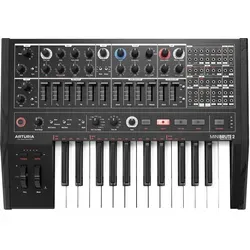 Arturia MiniBrute 2 Noir B-Stock - Analog Synthesizer - B-Stock Arturia MiniBrute 2 Noir, analoger semi-modularer Synthesizer mit 25-Tasten Keyboard, Brute-Oszillator und integrierten Stepsequenzer für kreative Klangerzeugung.