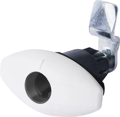 Safetec Multifunktionsschloss Elipse Drehspann klein - Motorradschlösser, hochwertiges, wasserdichtes Metall-Schloss mit Riegel und Montageplatte, ideal für sichere Aufbewahrung bis 5 cm Wandstärke.