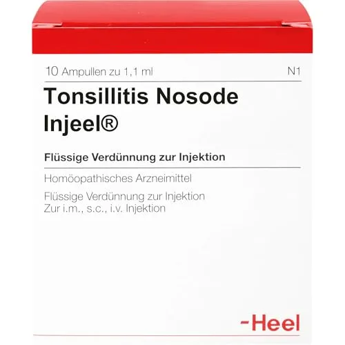 Tonsillitis Nos Inj 10 ST - Homöopathisches Arzneimittel zur Injektion, ideal zur Unterstützung bei Halsbeschwerden. Enthält verschiedene Verdünnungen der Tonsillitis-Nosode für eine sanfte Behandlung.