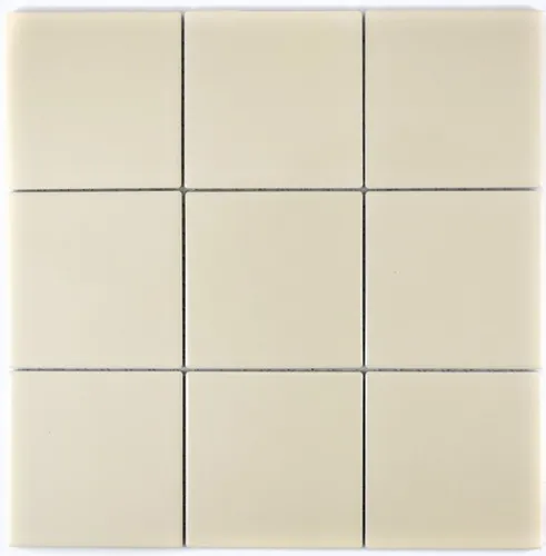 Mosaik Fliese Wand Keramik beige glänzend in beige von MOSANI