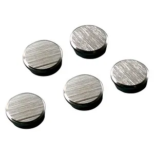 FRANKEN Chrom Haftmagnet 30 mm - 5er Set - Sonstige, starke Haftkraft von 21.000 g, ideal für sicheres Befestigen und Organisieren im Büro oder Zuhause.