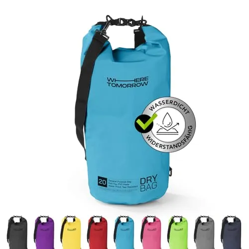 DoYourOutdoor 20L Dry Bag Tasche hellblau | Wasserdichter Rucksack für Outdoor-Aktivitäten - Der 20L Dry Bag von DoYourOutdoor schützt Ihr Gepäck effektiv vor Nässe und Schmutz. Ideal für Kajak, Angeln und Camping. Verfügbar in verschiedenen Größen und Farben, perfekt für jedes Abenteuer!