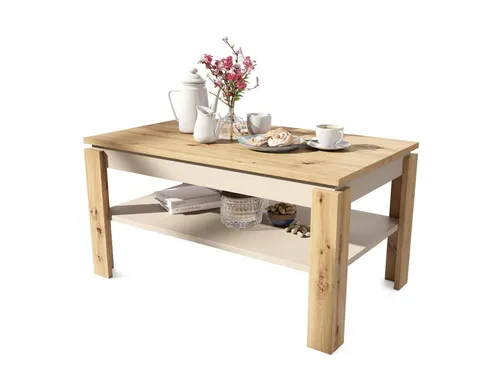 designimpex Couchtisch Design Asti-P – Höhenverstellbar 55-67 cm - Praktischer Funktionscouchtisch, der sich mühelos in einen Esstisch verwandelt. Mit stilvollem Design und einfacher Höhenverstellung von 55 auf 67 cm, ideal für jede Wohnsituation.