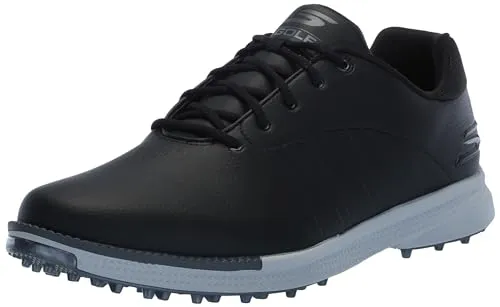 Skechers Tempo Herren Golfschuh ohne Spikes, wasserdicht, leicht, schwarz/grau, 46 EU