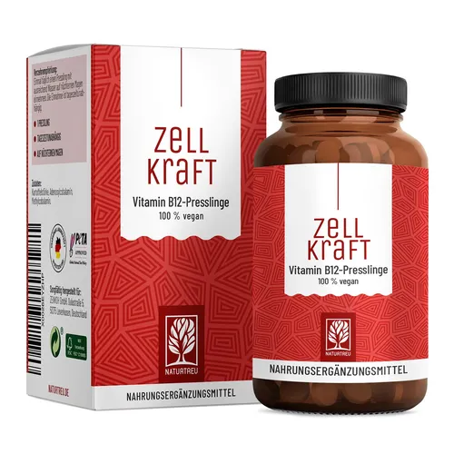 Vitamin B12 Komplex hochdosiert Presslinge Methylcobalamin Zellkraft NATURTREU®