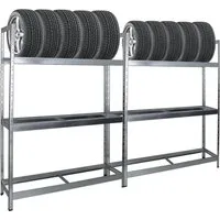 PROREGAL® Ablageregal Mega Deal - 2x Reifenregal Tiger XL - Regale für bis zu 36 Reifen, ideal für Sommer- und Winterreifen. Der einfache Aufbau und die Kombination mit anderen TIGER Produkten machen es zur perfekten Lösung für Ihre Garage.