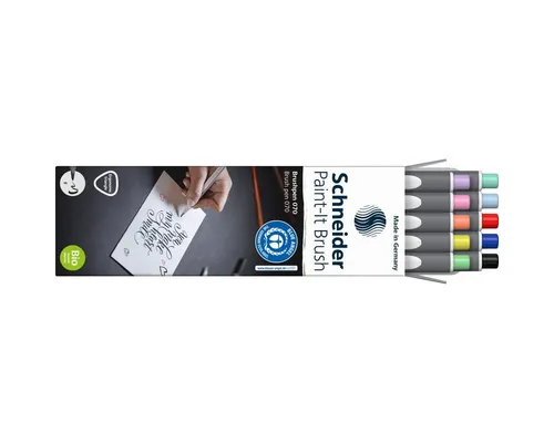 SCHNEIDER Filzstift Brushpen Paint-It 070 sortiert Box 10 Stück