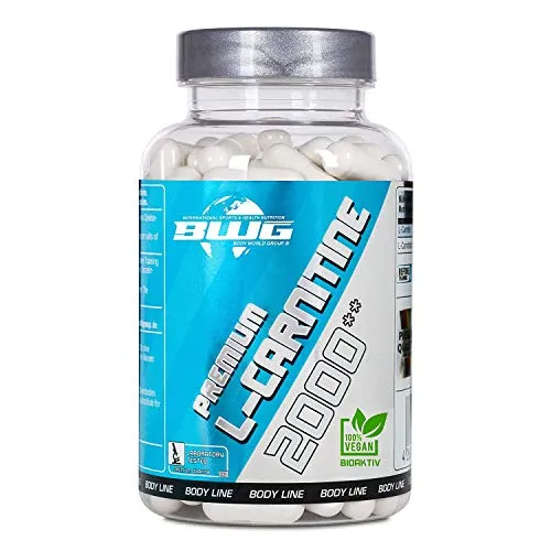 BWG L-Carnitin Premium 2000, Vegan, 3000 mg á Tagesportion, Ultra hochdosiert, Laborgeprüft, 100 Kapseln, Beliebt in Definitionsphase