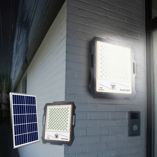 Inluminatio L Tragbares LED-Flutlicht 300W mit Solarpanel und Fernbedienung