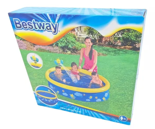 Planschbecken Kinder 152 x 38 cm mit Wassersprüher - Planschbecken für Kinder, ideal für heiße Sommertage, mit integriertem Wassersprüher für extra Spaß und Erfrischung.