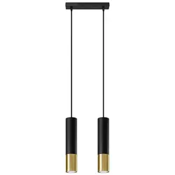 Sollux SL.0953 Pendelleuchte LOOPEZ 2 schwarz/Gold in gold von Sollux