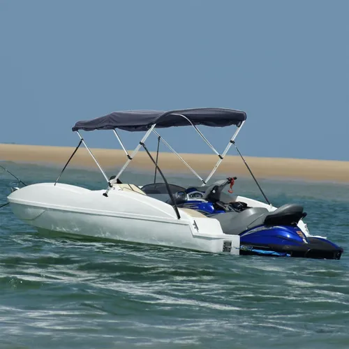 vidaXL 3 Bow Bimini Top mit Seitenteilen - Abdeckplanen für Boote, UV-beständiges und wasserfestes Material mit stabiler Aluminiumstruktur für optimalen Sonnenschutz und Langlebigkeit.