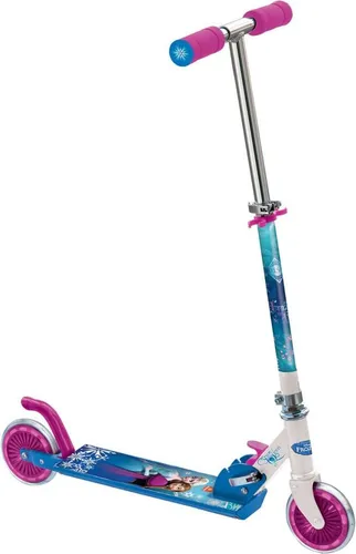 Mondo Frozen Scooter Aluminium 28221 - Blau - Roller / Kickboards mit Disney Frozen Design, höhenverstellbar und bis 50 kg belastbar. Ideal für Mädchen ab 3 Jahren, bietet hohen Fahrkomfort dank ABEC5-Rollen und rutschfester Beschichtung.