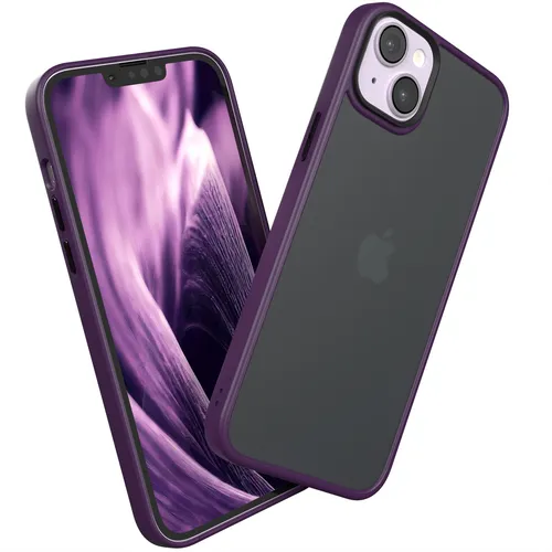 EAZY CASE für Apple iPhone 14 Plus Bumper Slim Cover Matt Hülle Rand Schutz Lila