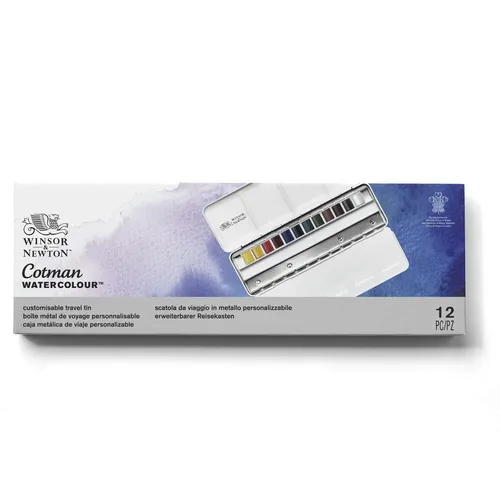 Produktbild Aquarell Winsor Newton Cotman Set Bluebox 12 1/2N Metallkasten #AA#SG