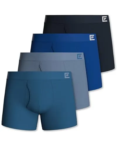 Pierre Calvini Boxershorts Herren mit Eingriff (4er/8er Pack) – Retroshorts aus Baumwoll-Stretch, Anti-Chafing Unterhosen, atmungsaktiv & etikettenfrei