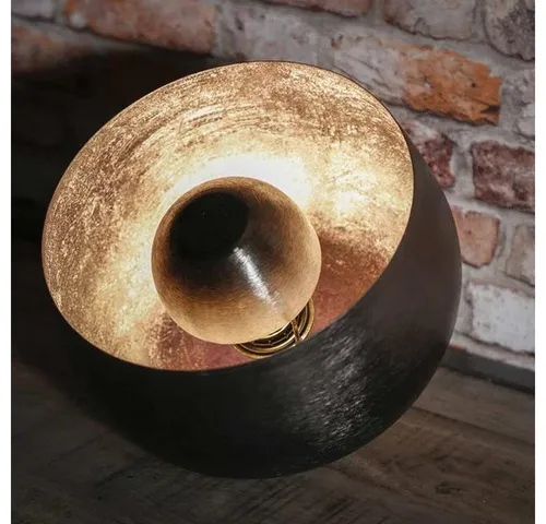 famlights Industrie Tischlampe Leonardo in schwarz von famlights