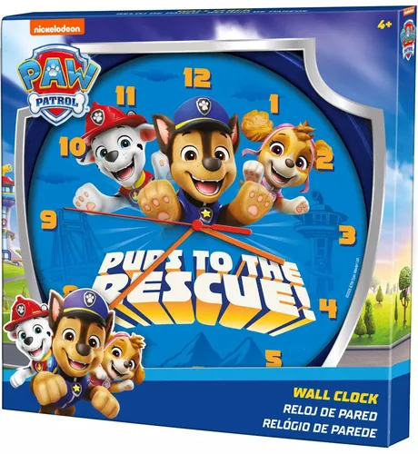Zegar ścienny Paw Patrol 25cm PW20002 Kids Euroswan 8435507891875