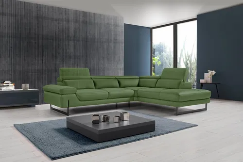 Egoitaliano Ecksofa Queenie, extravagantes Sofa mit erstklassigem Sitzkomfort, L-Form, mit verstellbarer Armlehne und Kopfteilen für Wohlfühlkomfort