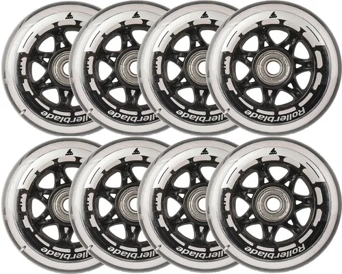 ROLLERBLADE 84mm/84a Rollenset 2023 mit SG7 Kugellager - Rollen für Inline-Skates, langlebig und vibrationsdämpfend mit optimalem Grip. Ideal für Geschwindigkeit und Kontrolle beim Fahren.