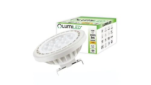 Żarówka LED AR111 G53 15W = 100W 1521lm 3000K Ciepła 38 12V LUMILED