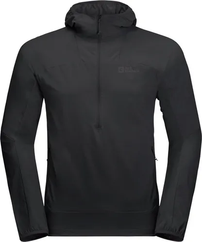 Jack Wolfskin Herren Prelight Overhead Jacke, Black, S - Funktionsjacke mit feuchtigkeitsregulierendem Material, schnelltrocknend und atmungsaktiv - ideal für aktive Outdoor-Abenteuer.