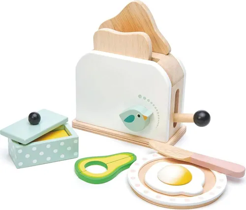 Toaster Weiss mit Zubehör von TENDERLEAFTOYS - Möbel & Gebäude: Holzspielzeug für kreatives Rollenspiel, fördert die Fantasie und das soziale Miteinander der Kinder.