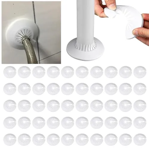 Stück Heizungsrohr Rosette Rohrabdeckung, Klapprosette Weiß Rosetten Rohrmanschetten Heizungsrohr Abdeckung für Heizkörperrohre Heizungsrohre (16-40mm Universal) 50