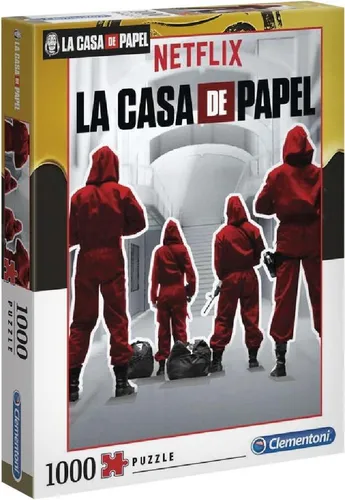 Clementoni 39532 La Casa de Papel Puzzle 1000 Teile - Farbenfrohes Erwachsenenpuzzle, fördert Geschicklichkeit und Konzentration für stundenlangen Knobelspaß