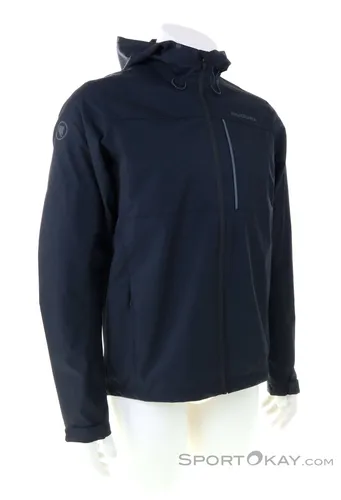 Hummvee Wasserdichte Kapuzenjacke - Schwarz XXL - Fahrradbekleidung mit wasserdichtem und atmungsaktivem Material, ideal für Trails und Stadtfahrten, bietet Komfort und Langlebigkeit.