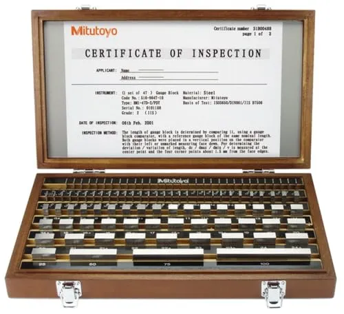 Mitutoyo Parallelendmaß-Satz mit Prüfzertifikat