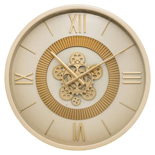 Atmosphera Mechanische Uhr Guiliana Metall beige d50cm in gold von Atmosphera