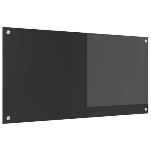 vidaXL Küchenrückwand Dunkelgrau 100x50 cm - Sonstige Wanddekoration aus hochwertigem Einscheibensicherheitsglas, hitzebeständig und pflegeleicht – ideal für eine stilvolle und praktische Küche.
