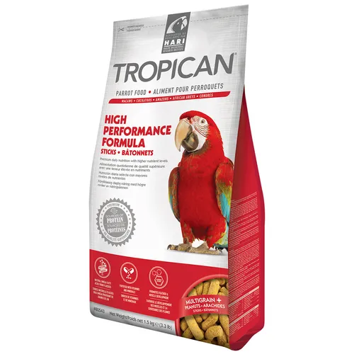 Hari Papageienfutter TROPICAN High Performance Zucht Pellets Futter Sticks 1,5Kg