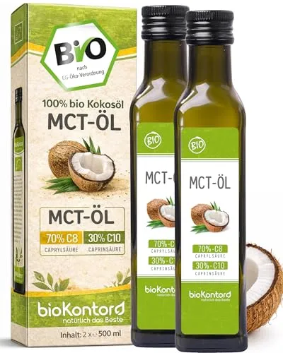 MCT Öl 2x 500 ml aus 100% Kokosöl
