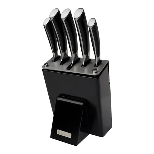 Rockingham Forge Equilibrium 6-teiliges Edelstahl-Messerblock-Set