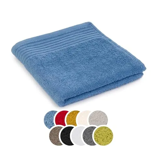 liebling Handtuch Baumwolle, Serie Frankfurt, 400 gr. / m², 50 x 100 cm, 60 Grad, mit hochw. Borte, saugstark, Farbe: Fjord