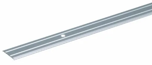 Alberts Übergangsprofil Aluminium silber eloxiert 25/0,9m 484132 - Hochwertiges Übergangsprofil aus eloxiertem Aluminium, 25 mm breit und 900 mm lang. Ideal für einen nahtlosen Übergang zwischen Bodenbelägen, mit versenkten Schraublöchern für eine einfache Montage.