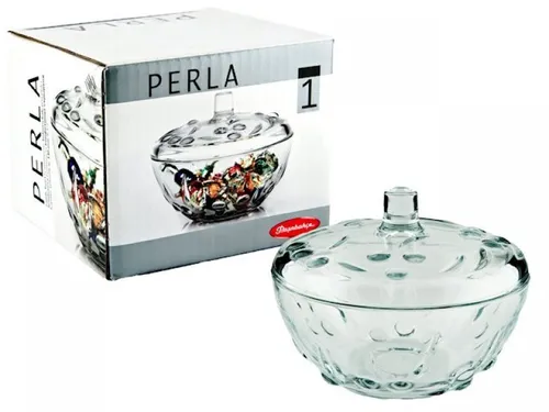 Zuckerdose Glas mit Deckel Dose Bonbondose Glasdose Candy-Box  Perla