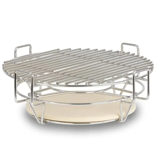 BBQ-Toro Flexibles Kochsystem für Kamadogrill Ø 39 cm - Grillroste: Verwandeln Sie Ihren Kamado-Grill in ein vielseitiges Kochsystem mit bis zu drei Ebenen für Grillen, Smoken und Pizza backen!
