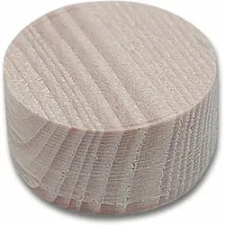 Querholzscheiben Lärche - ø 30 mm für Gartenzäune - Hochwertige Querholzscheiben aus Lärche, ideal zur Erzielung einer astfreien Oberfläche oder zum Abdecken versenkter Verschraubungen. Einfacher Einbau durch leicht gefaste Unterseite.