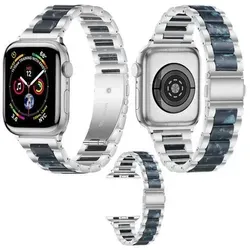 Metall / Harz Armband für Apple Watch Series 10, Ultra 1 + 2, 49mm, 46mm, 45mm, 44mm, 42mm - Smartwatch Zubehör: Hochwertiges Metall / Harz Armband, exklusiv verarbeitet für perfekten Sitz und elegantes Design, passend für zahlreiche Apple Watch Modelle.