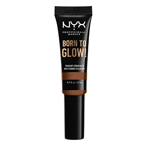 Produktbild NYX Professional Makeup Born to Glow Radiant Concealer, Schillerndes Finish, Reduktion von Augenringen, Highlighten und Contouring, Vegane Formel, Farbton: Cappuccino
