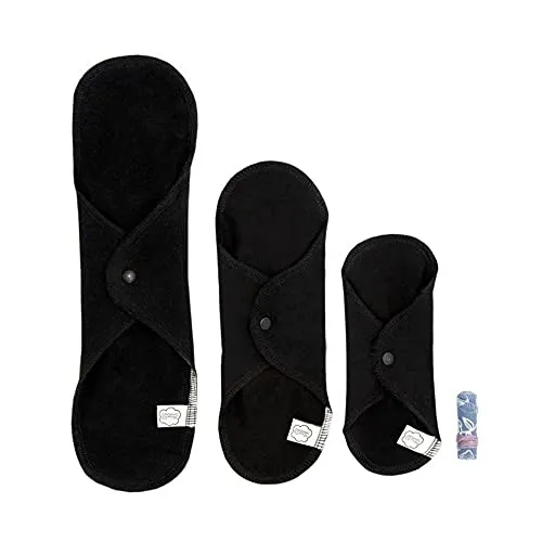 ImseVimse Hygiene Trial Kit/Damenhygiene Probier-Set 4-tlg. Black Bindenset