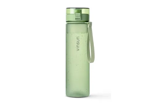 Vinsun Trinkflasche Tritan Sportflasche 1L - Wasserflasche BPA frei & Kohlensäure geeignet, Auslaufsicher, bruchsicher, geschmacksneutral, Einhand-Klicksystem