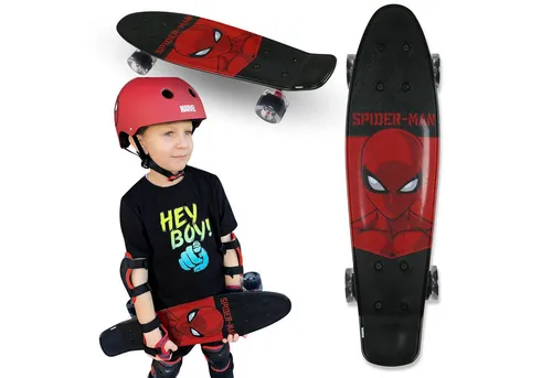 Sarcia.eu Skateboard MARVEL Spider-Man Kinder Skateboard FISCH 55cm, bis zu 50 kg