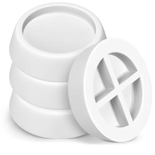 Schwingungsdämpfer für Waschmaschine Trockner Gummifüße Rund Weiß 4 Stück