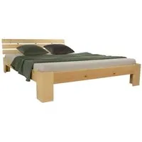 Homestyle4u Holzbett 140x200 cm – Massives Kieferbett mit Lattenrost - Stabiles Doppelbett aus massivem Kiefernholz, ideal für Schlafzimmer und Gästezimmer. Inklusive Rolllattenrost und harmonischem, natürlichem Design für ein gemütliches Ambiente.