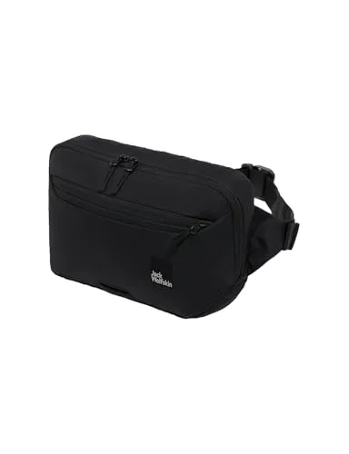 Jack Wolfskin Unisex GUTLEUT Crossbody Crossover-Body-Tasche, Black - Mode-Hüfttaschen mit reflektierenden Details für erhöhte Sichtbarkeit und bequemem Tragekomfort, ideal für aktive Tage.